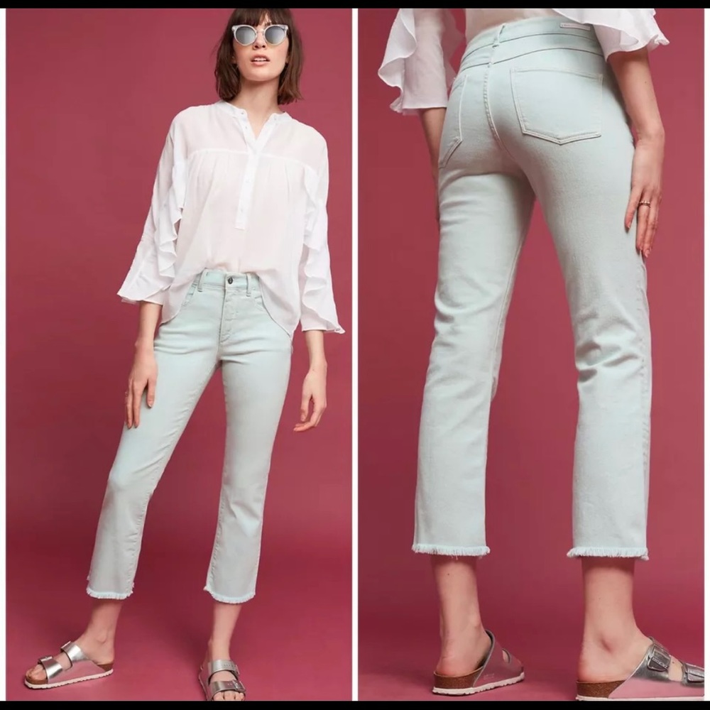 PILCRO JEAN SCRIPT CROPPED BOOTCUT